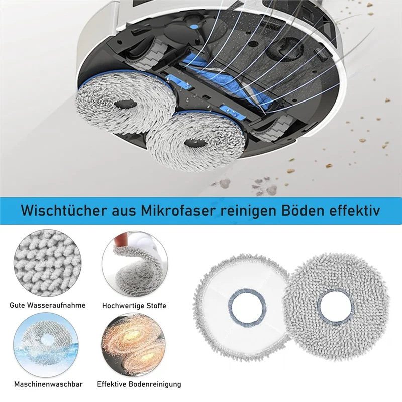 KEOL-مجموعة ملحقات لـ Ecovacs Deebot T50 PRO Omni/T50 Omni/T50 MAX PRO Omni Robot Vacuum Parts