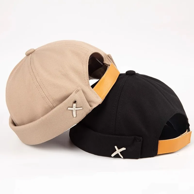 Brimless Skull Caps Vintage Dome Hat Hip Hop Hats Beanie Men Docker Sailor Cap Autumn No Visor Baseball Cap Cotton Snapback Hat