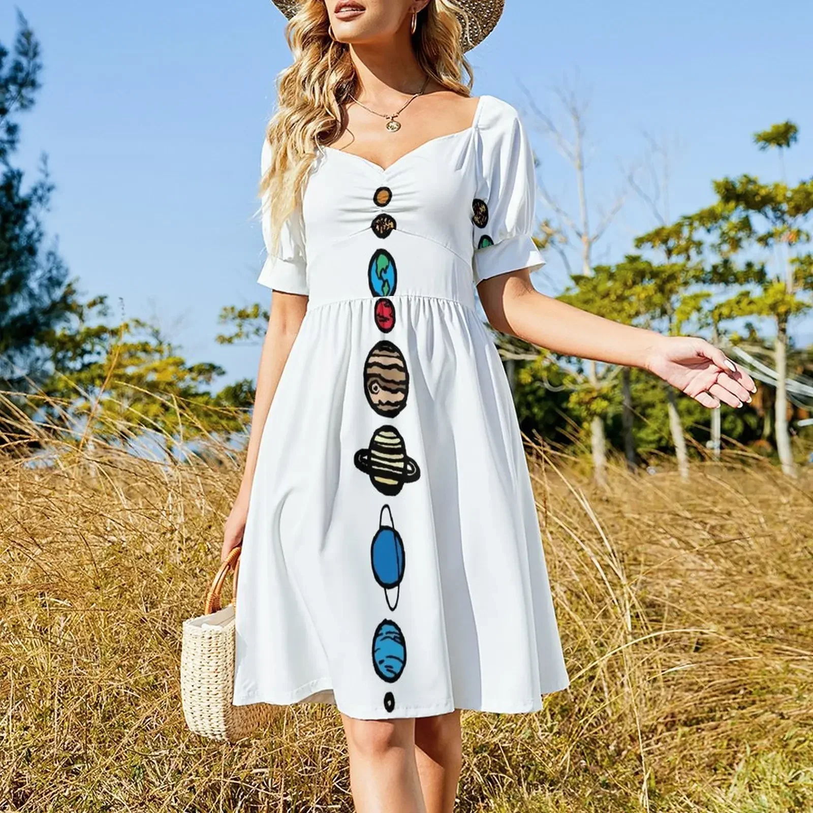 Planets Colour Sleeveless Dress summer dress daily beach dresses Dress