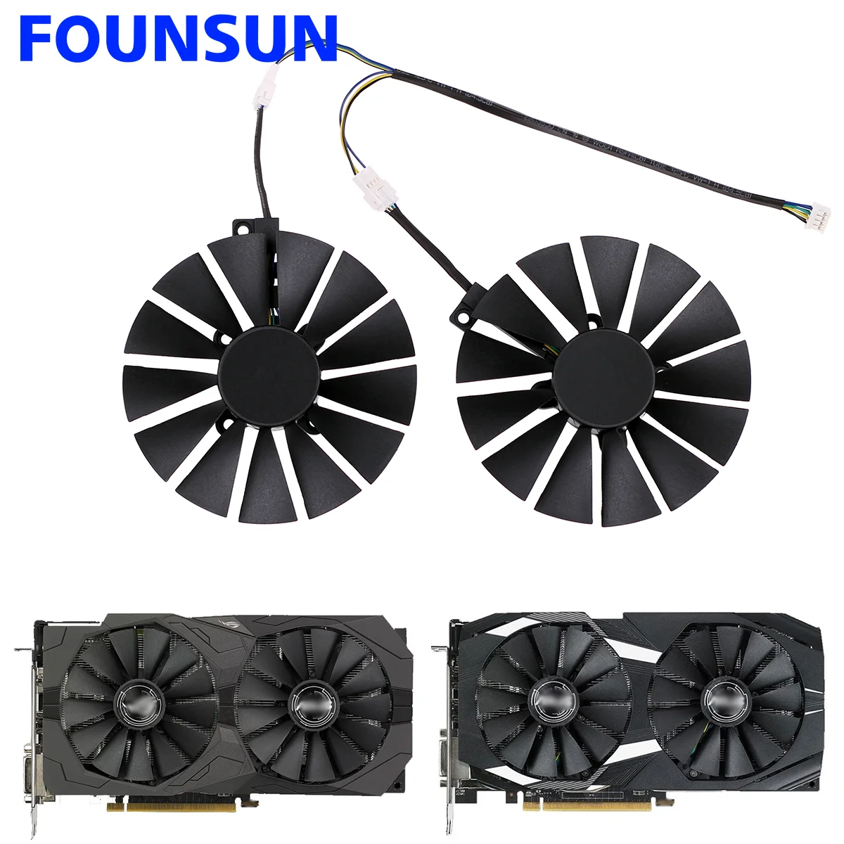 New 95mm PLD10010S12H GPU Cooling Fan For ASUS STRIX RX 470 580 570 GTX 1050Ti 1070Ti 1080Ti Gaming Video Card Cooler Fan