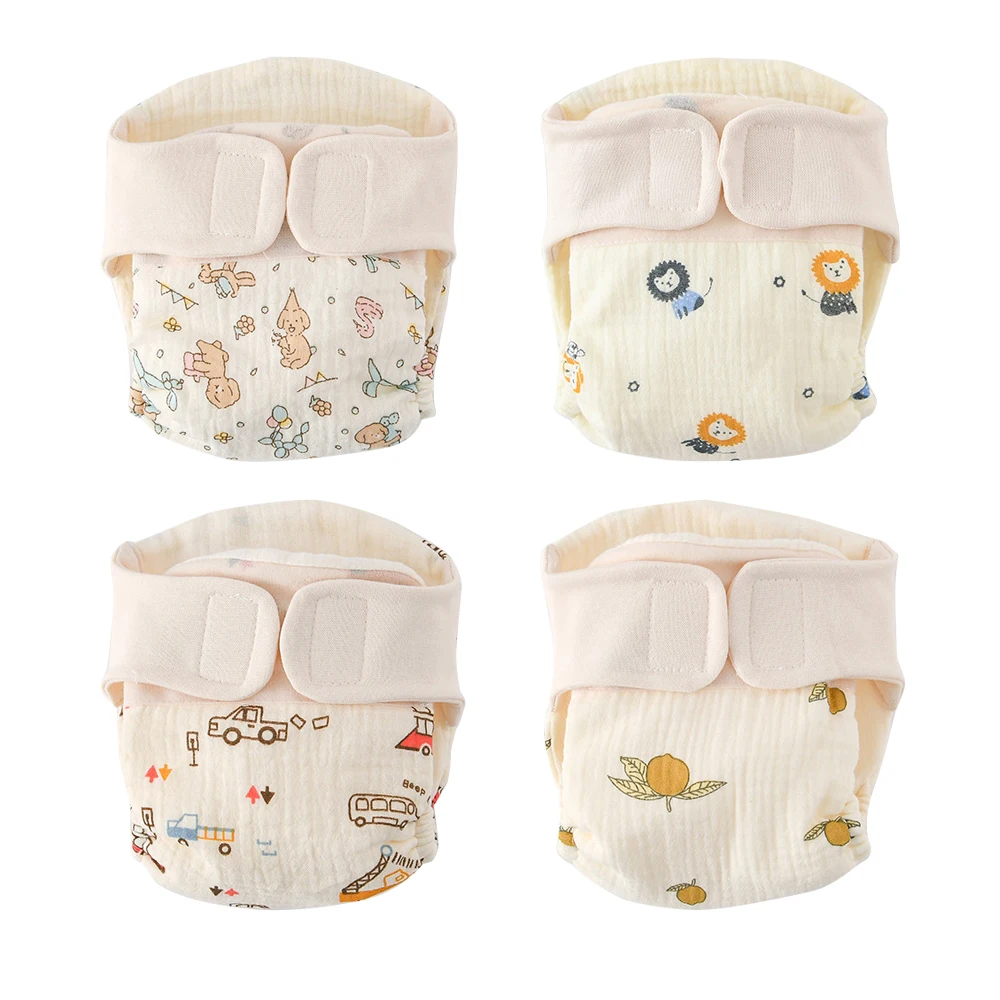 

Мягкие штаны для приучения к горшку с принтом INS для детей, тренировочное нижнее белье из 100% чесаного хлопка, моющиеся многоразовые тренировочные подгузники, трусики