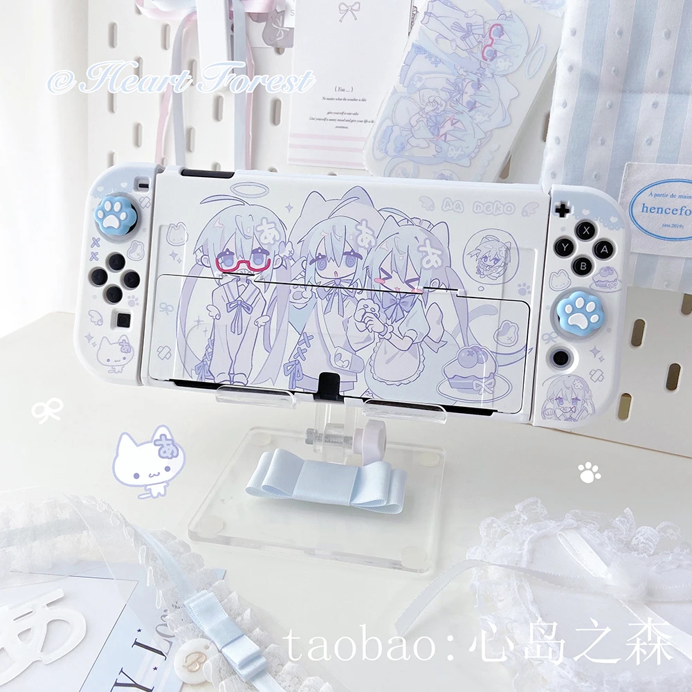 Oryginalne etui ochronne na konsolę Nintendo Switch w stylu Y2K, kawaii, dla dziewczyn, pokrowiec na konsolę i kontrolery Joy-Con do modeli OLDE/Lite.