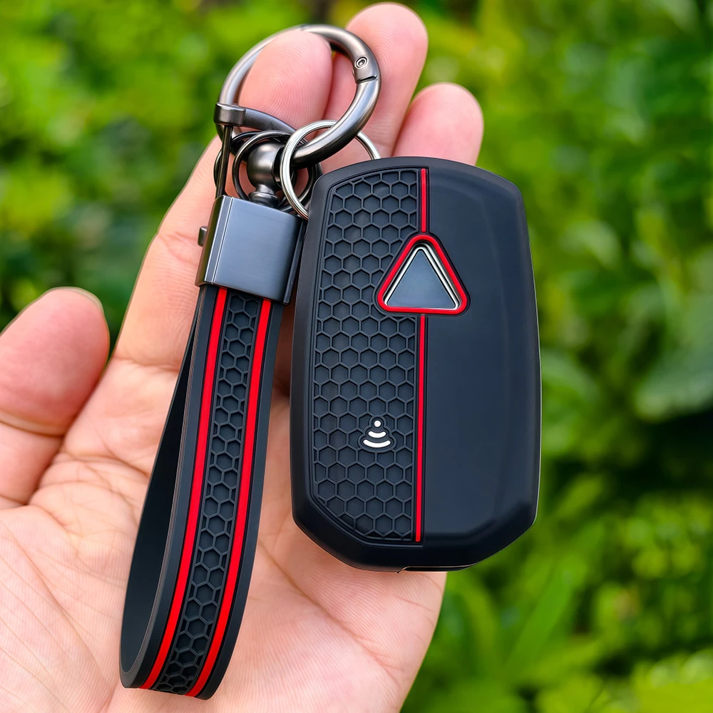 Silicone  Key Protection Motorcycle Key Cover for Triumph Speed Triple XC XE Scramble 1200 Rocket III Key Case Holder Keychain