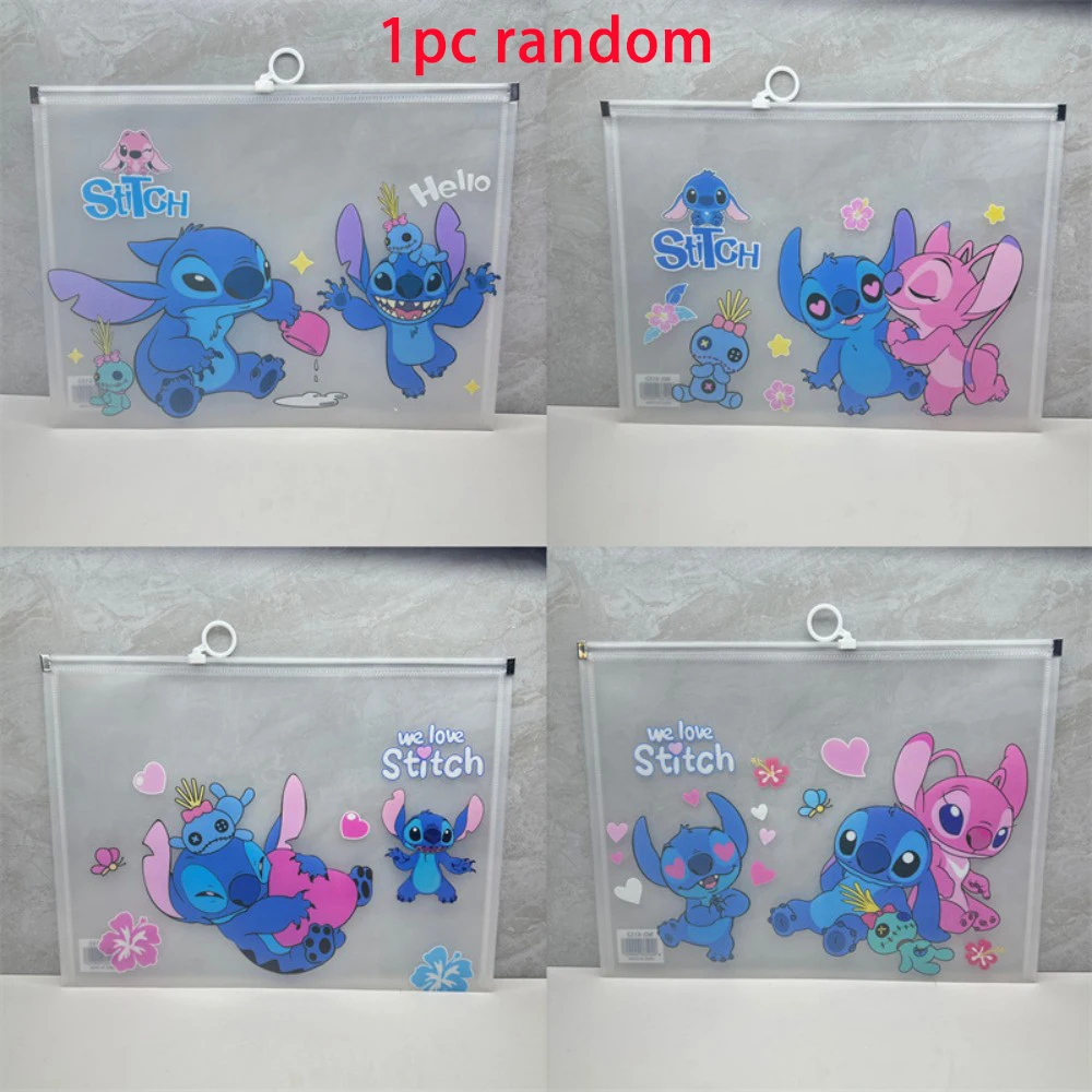 1 قطعة حقيبة ملفات PP بسحاب عشوائي، حقيبة تخزين ورق البيانات StarCraft Baby Stitch A4 حقيبة الأرشيف #2