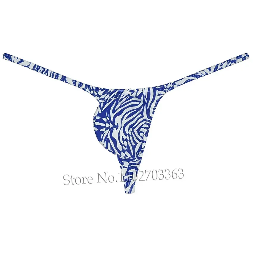 

Sexy G-String Men's Underwear Thong Swimwear String Bikini Brief Pouch Beachwear Comfy Print Bodybuilding Tangas Pool Swim