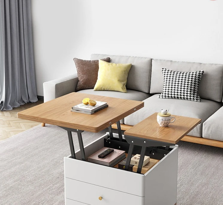 

Multifunctional coffee table, dining table, lifting and folding small tea table, small living room, mobile side table