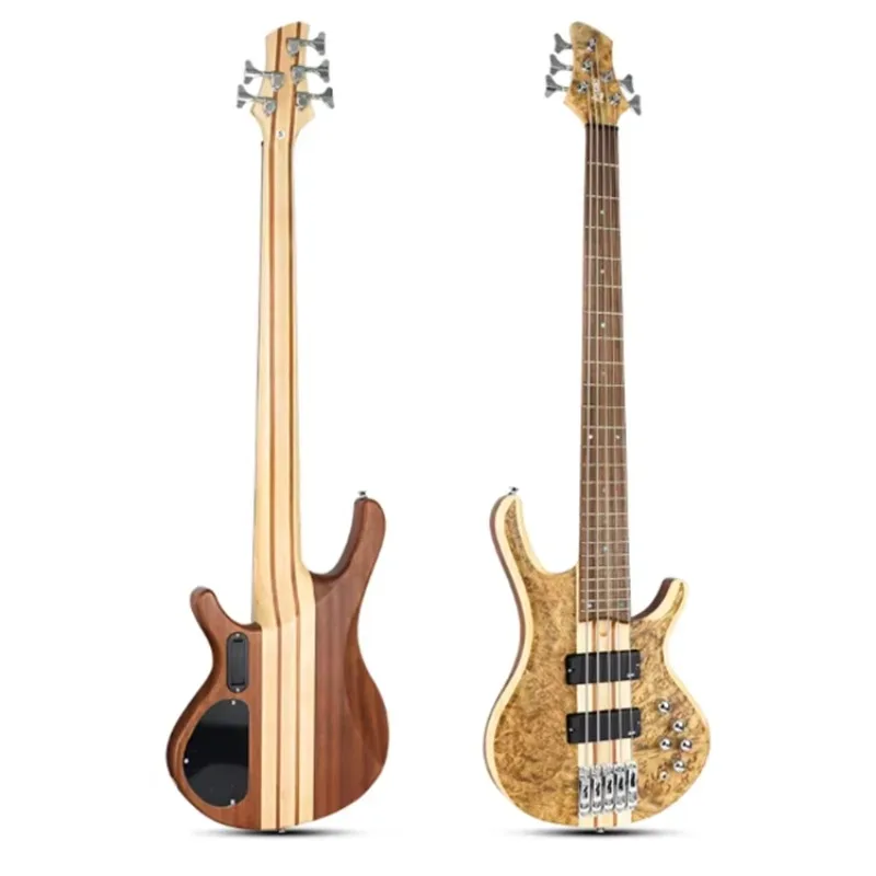 Wholesale Upgrade 30 Size Okoume and Maple Wood 4 String Electric One-piece Bass Guitar Kit