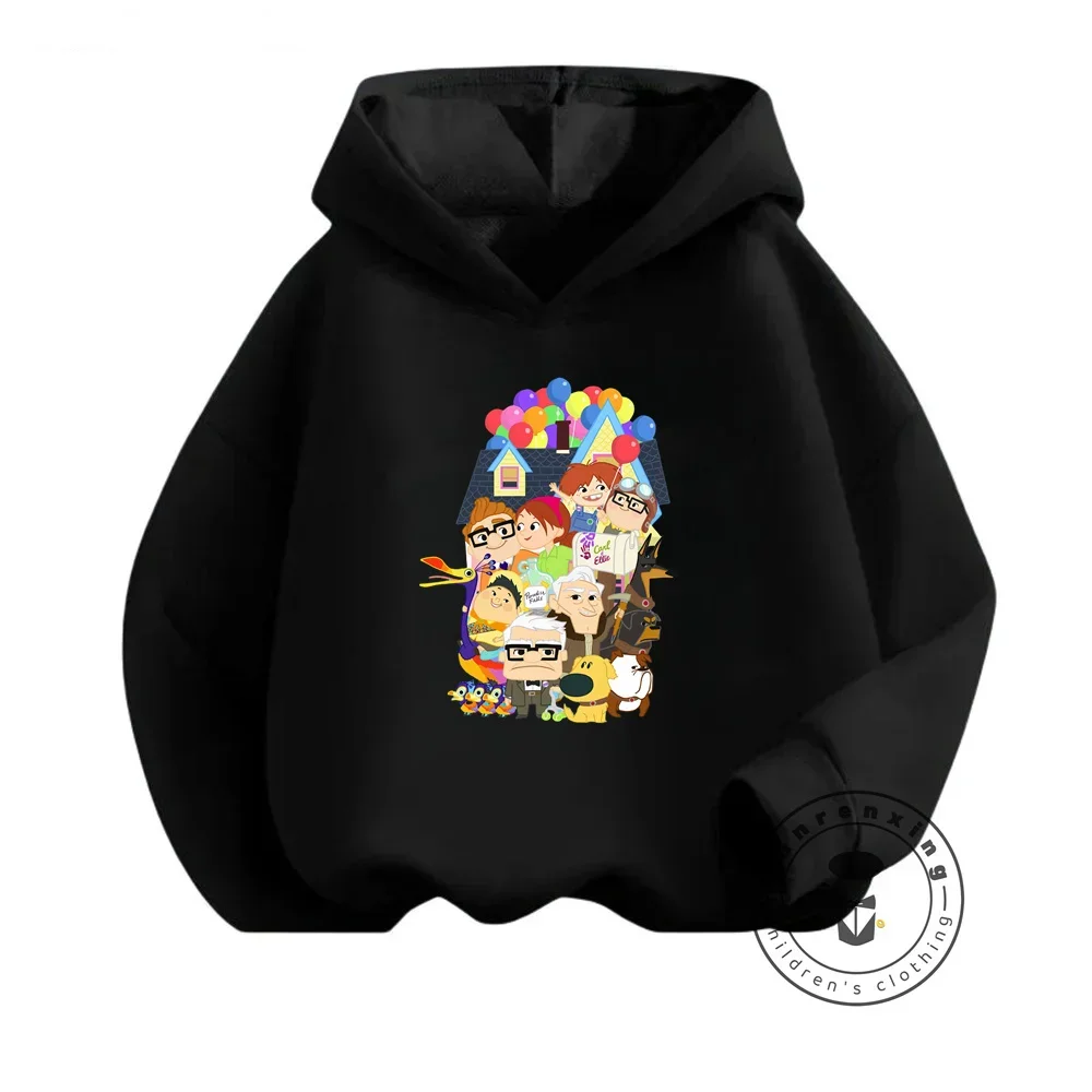 Disney Classic Up House Global Movie Inspired Sweatshirts for Children Soft Elasticated Cuffs Chic Street Style Fashion Tops