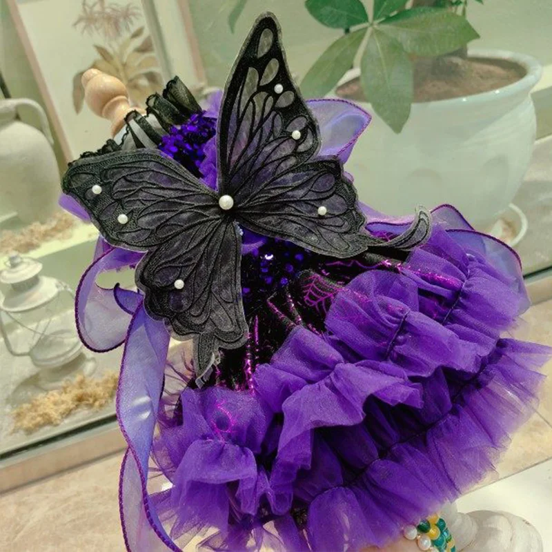 

Butterfly Princess Dress Clothes for Dogs Cats Puppy Wedding Skirt Suitable for Bichon Frise Teddy Poodle Golden Retriever