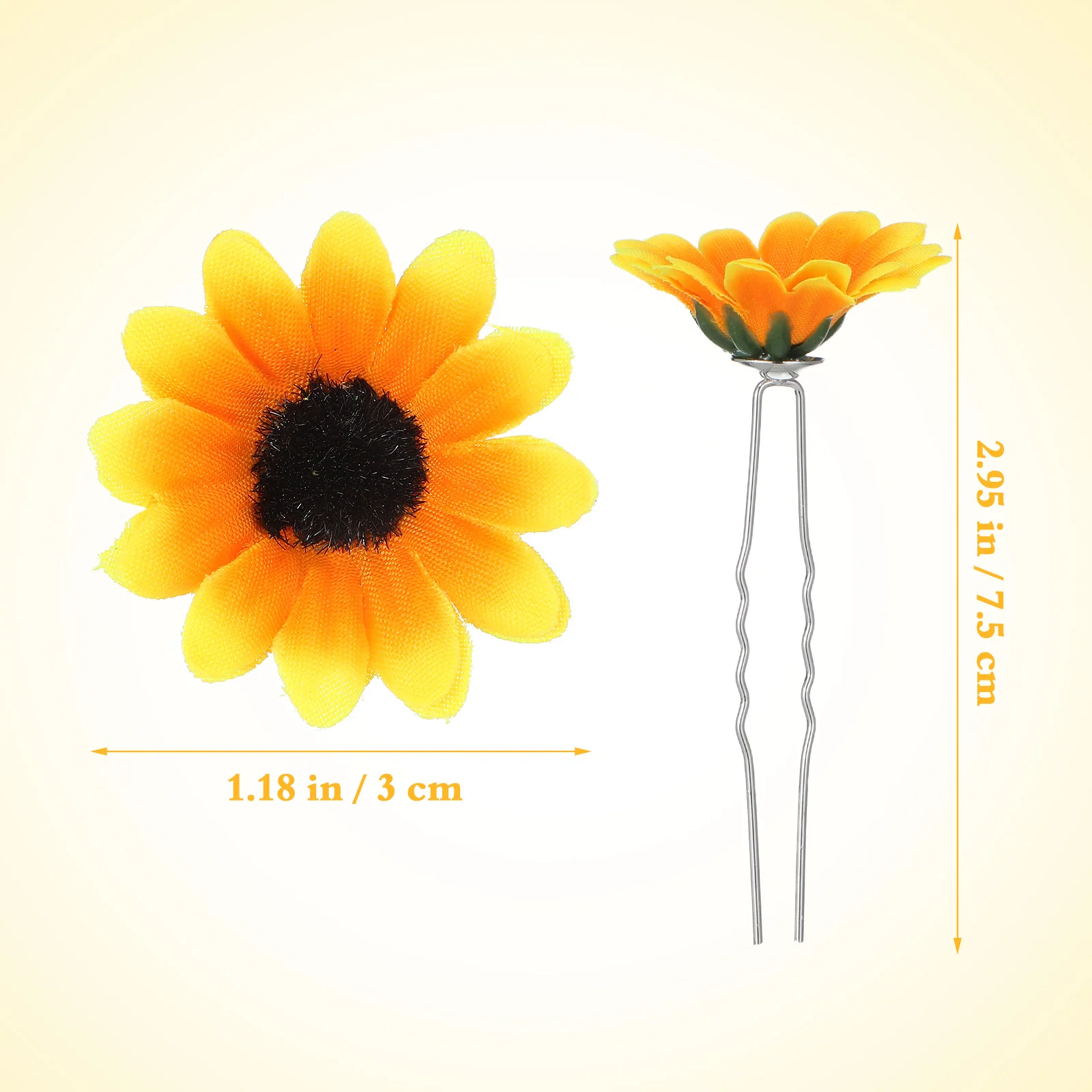 8 قطع من مشابك شعر عباد الشمس للأطفال، مشابك شعر ديزي، دبوس شعر على شكل زهرة محاكاة صفراء للحفلات والحياة اليومية، ملحقات التقاط الصور #6