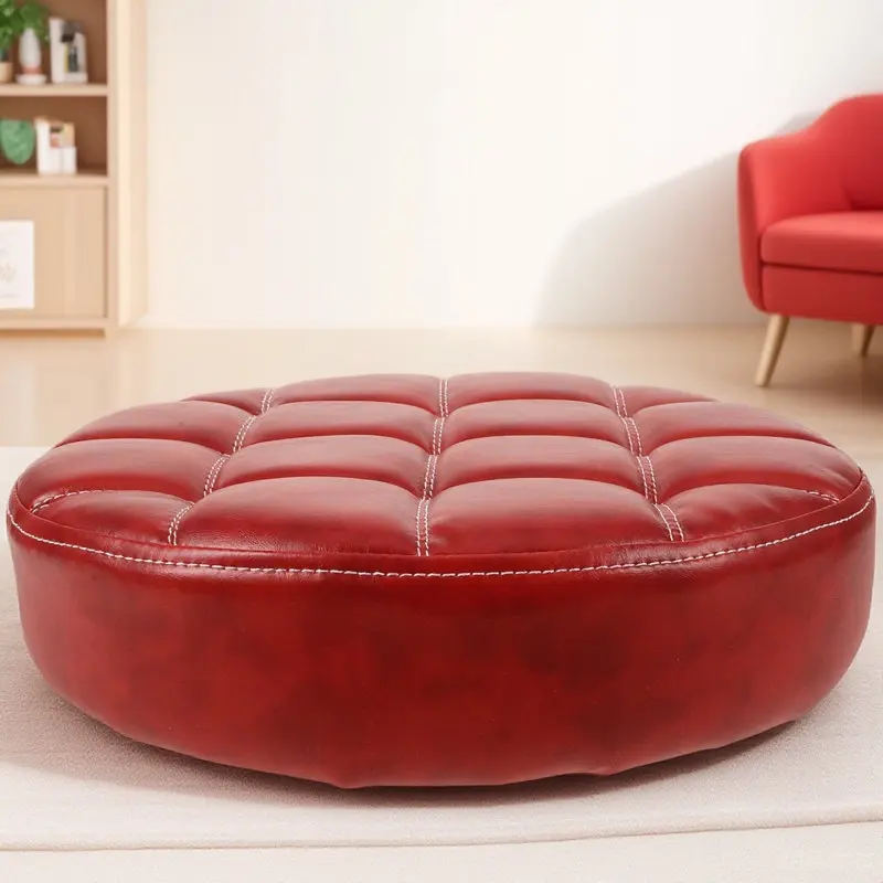 Bar Stool Replacement Seat Round PU Seating Pad with High Density Foam and Plywood Support Ideal for Home Restaurant Bar School