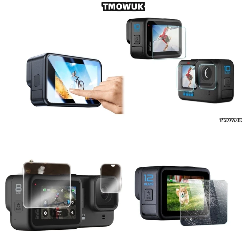 

For GoPro Hero12 11 10 9 Privacy Vision Pro - 9H Tempered Glass Anti-Blue Light Full Coverage With Anti-Glare & Anti-Microbial C