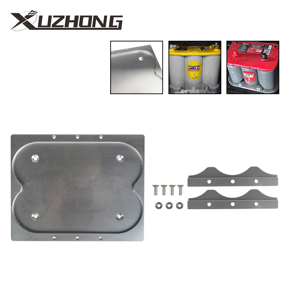 

High Quality Aluminum Group 34/78 For Optima Yellow Red Blue Battery Holder Tray Relocation Bracket Mount Silver BT-1011-3-S