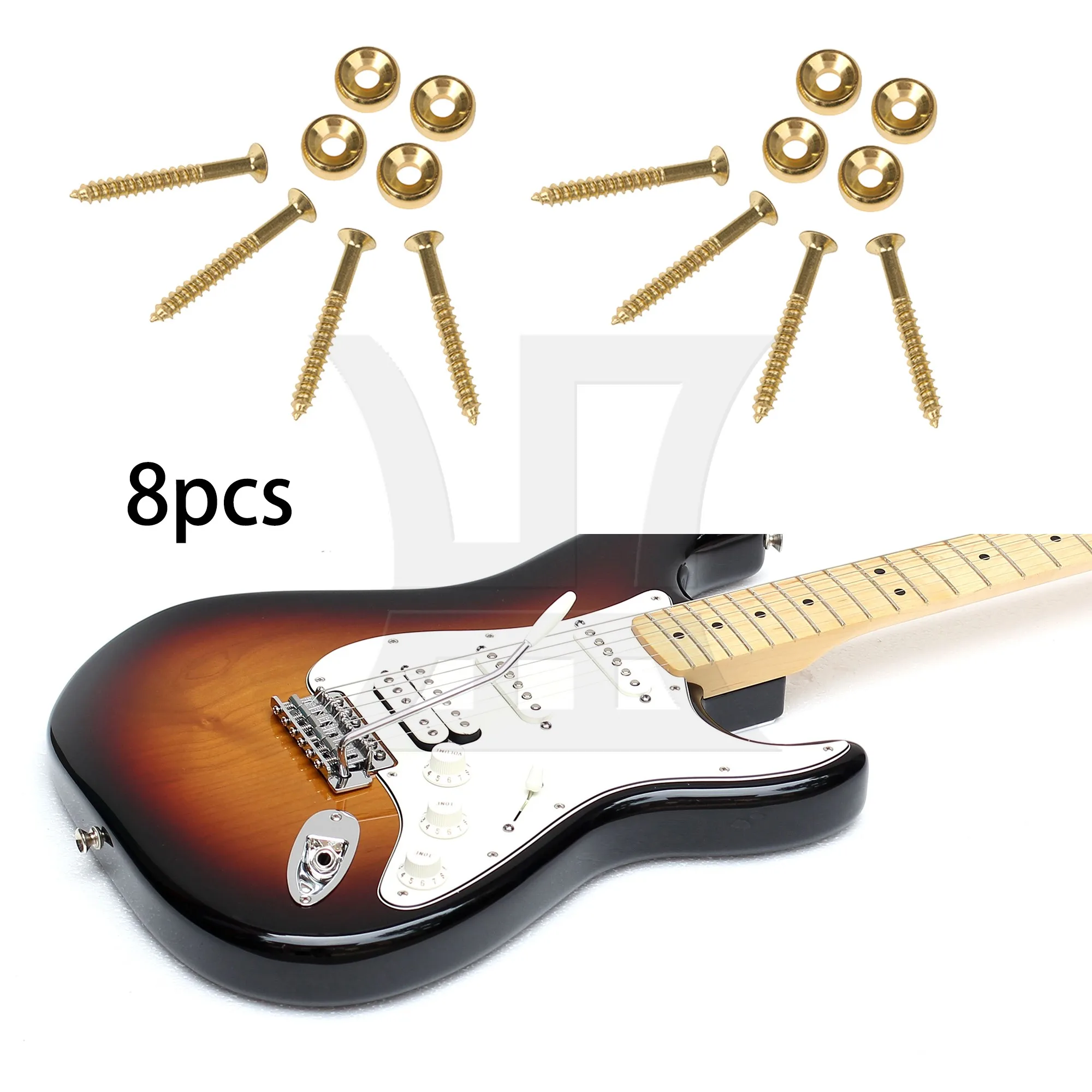 

Yibuy 8pcs Guitar Support Washer, 44x14mm Gold, Suitable For Neck And Body Fixing