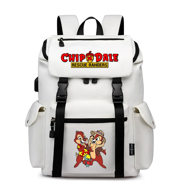 

Disney Chip n Dale School Backpack Women Men Laptop Travel Bag Large Waterproof Multifunction USB Charging Knapsack Mochila