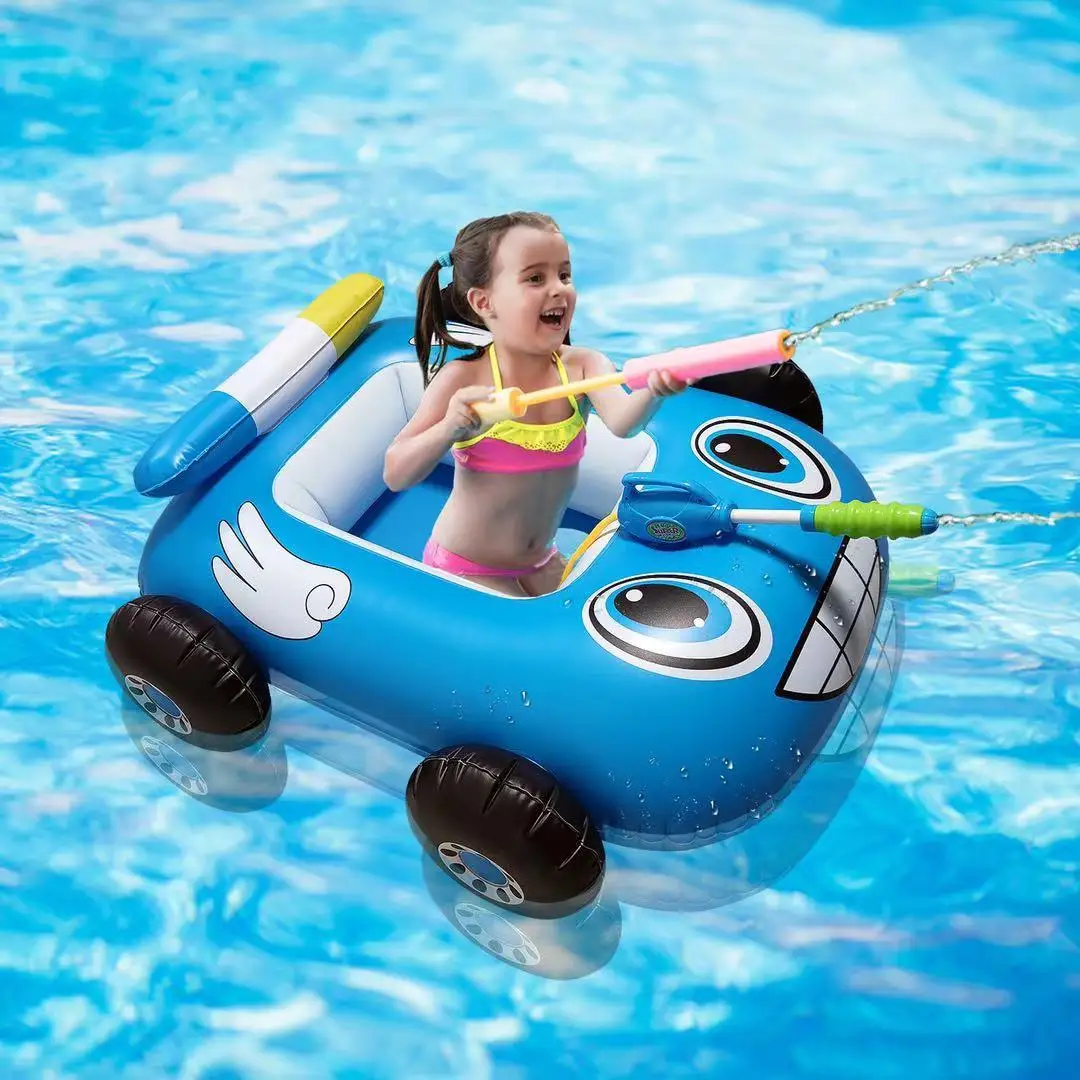 Inflatable Car Water Gun Toy for Kids Outdoor Swimming Pool Playful Toy Children's Aquatic Fun Inflatable Vehicle Spraying Fun
