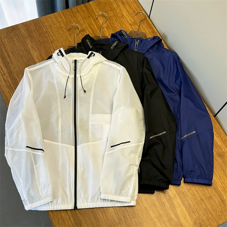 

Lightweight Breathable Outdoor Men's Hooded Sun Protection Jaet Reflective Jaet Youth Faion Polyester Fiber Long Sve