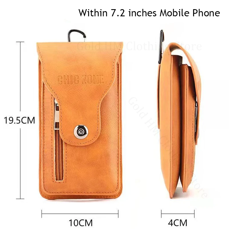 

Zipper Flip Case Phone Pouch For iPhone 17 16 15 14 13 Pro Max Waist Bag Leather Wallet Case For Apple 17 Air 16 E 15 14 13 Pro