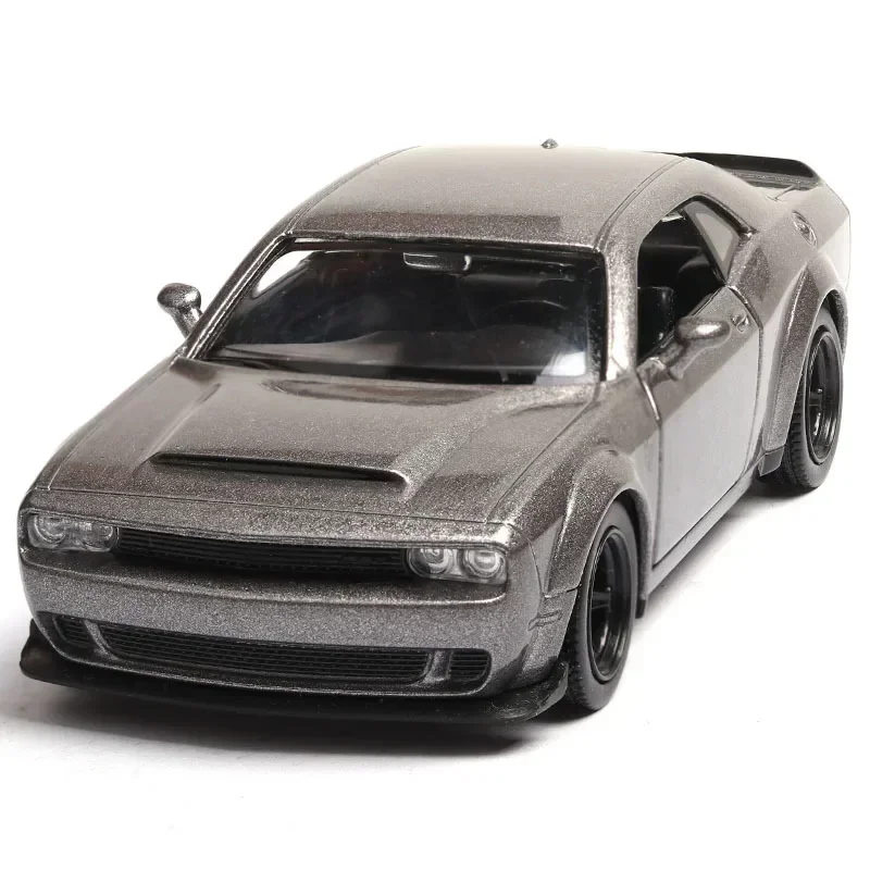 1:36 Dodge Challenger SRT Demone Auto Sportiva Pressofuso In Lega Modello di Auto Giocattolo Con Tirare Indietro Per I Regali Dei Bambini Collezione di Giocattoli A141