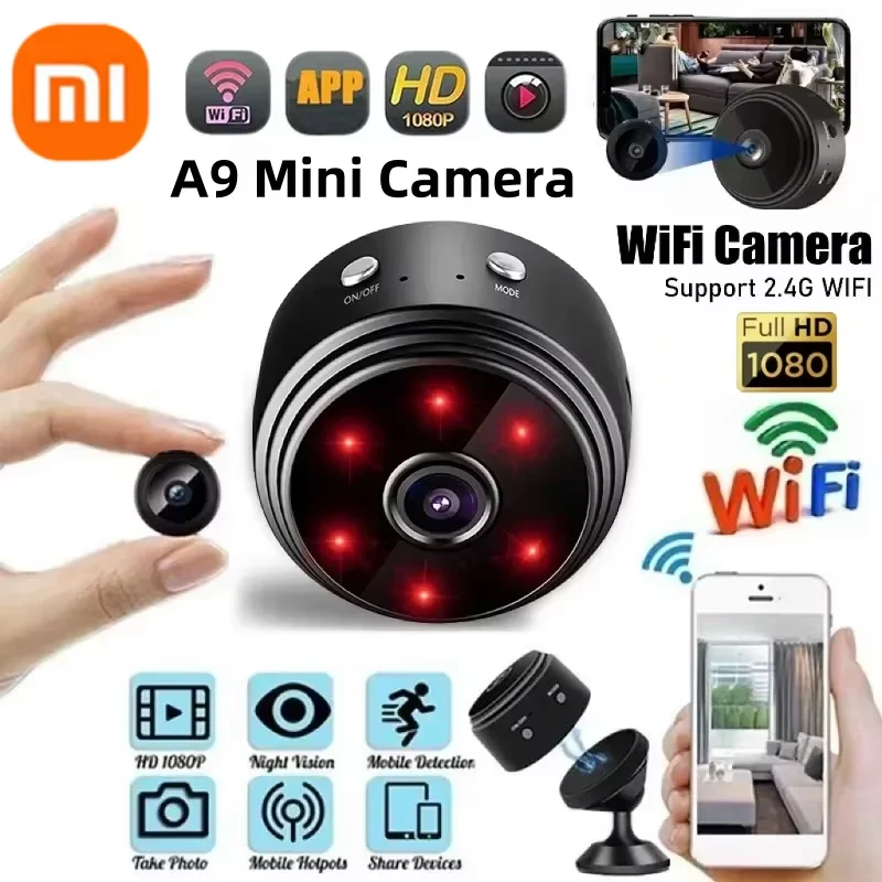 Minicámara Ip de seguridad inalámbrica, videocámara Hd de 1080p, versión nocturna, grabadora de vídeo por voz, Wifi, novedad