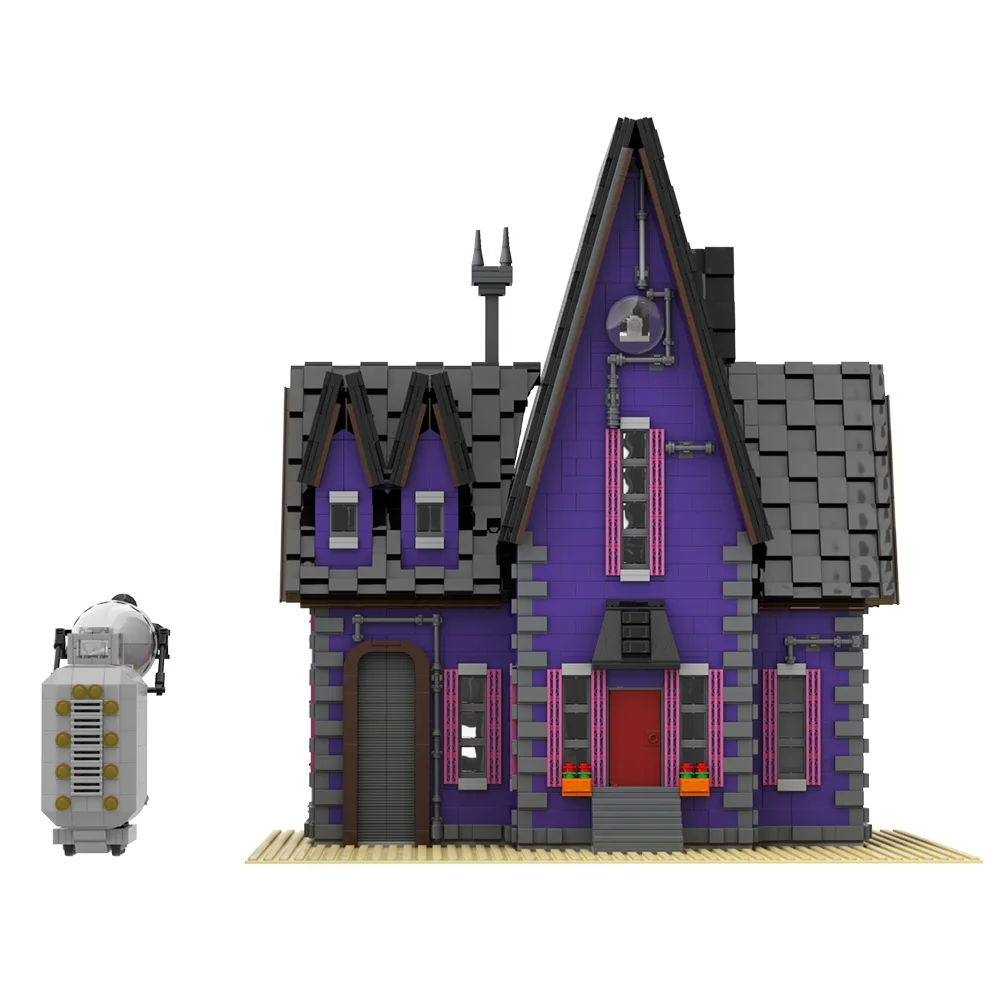 MOC Gaps Haus Modell Bausteine Despicabled Film Gru Luxus Haus Wohnung High Tech Geheimnis Labor Ziegel Spielzeug Geschenk
