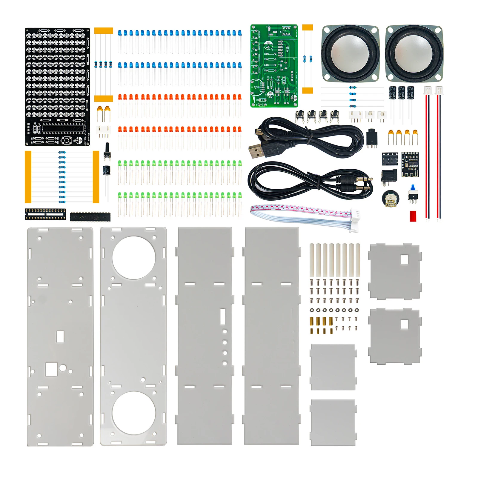 DIY Bluetooth Speaker Kit With Music Frequency Display For Electronic Skills Teaching And Training