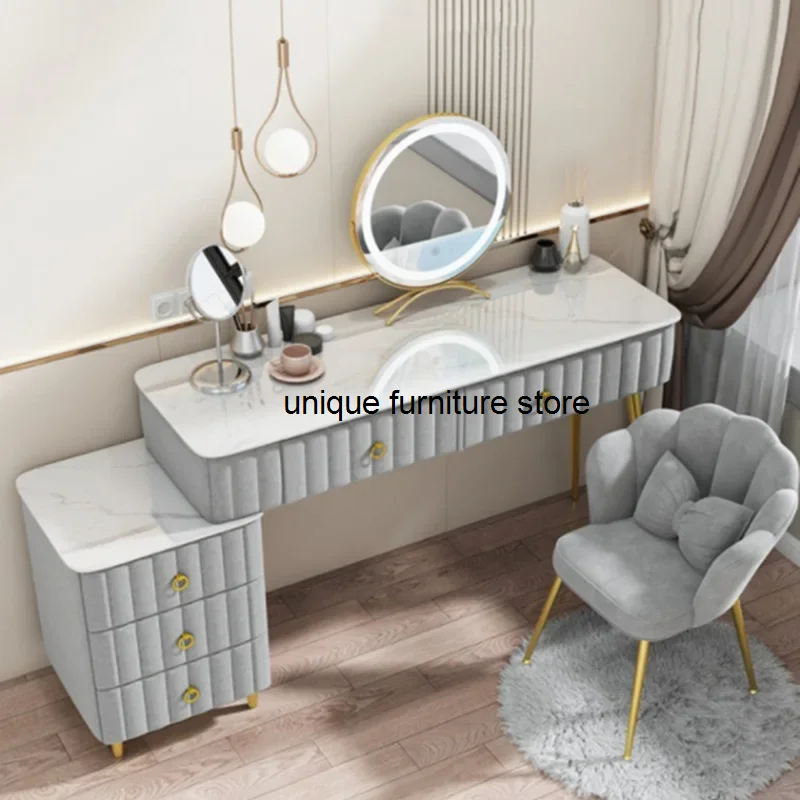 Organizer Chair Dressing Table Makeup Drawer Led Woman Dressing Table Nordic Makeup Mirror Coiffeuses De Chambre Home Furniture