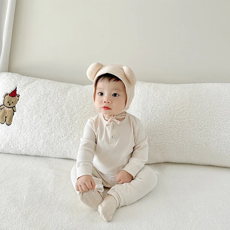 2026 Baby Base Layer Warm Jumpsuit Long Sleeve Seamless Soft Crawler Spring Autumn Newborn Ribbed Romper