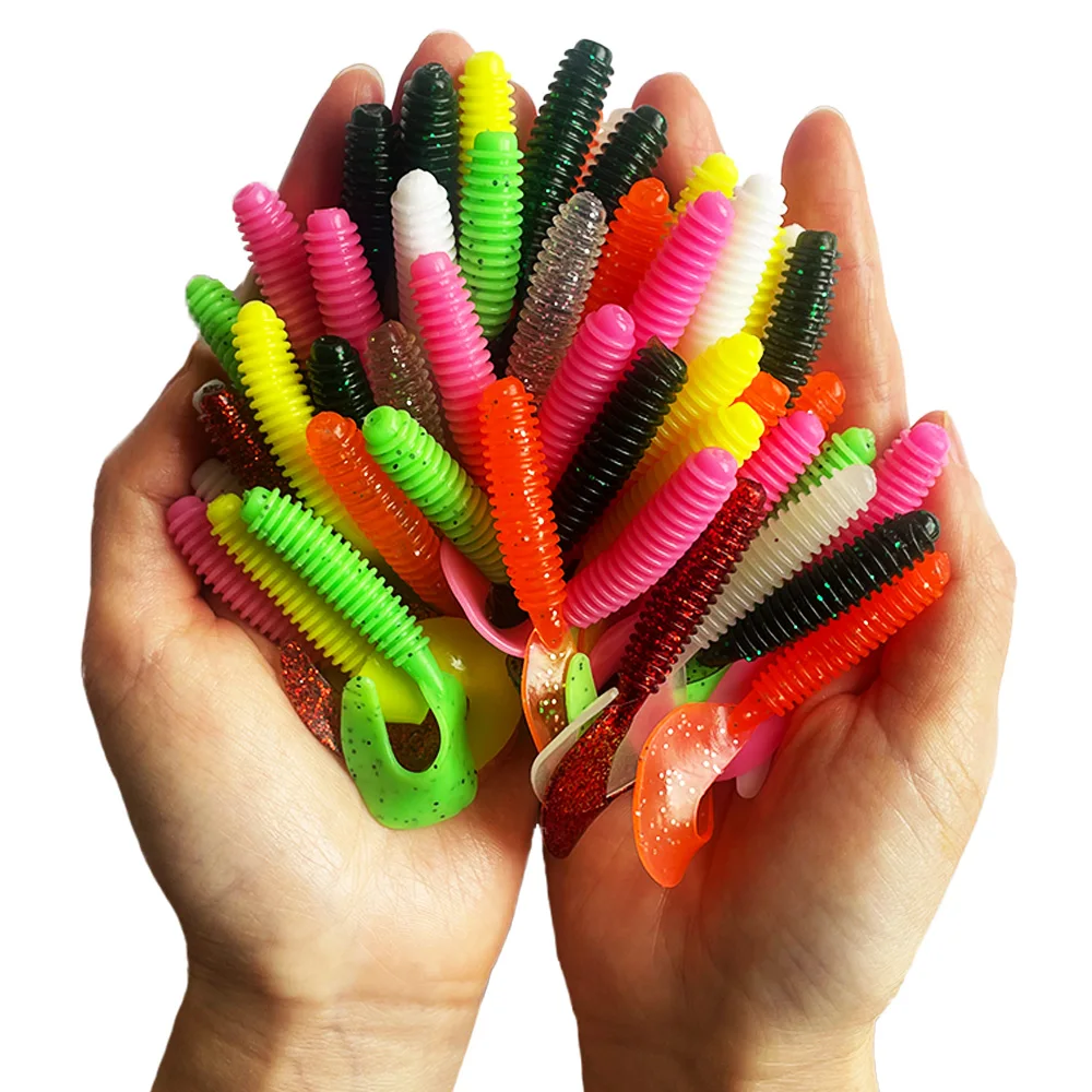 50/100/150 Stück Silikon-Köder, Künstliche Fischköder, Schwimmköder für Angelzubehör, Wobbler, Crankbaits, Kunstköder – Detail 3