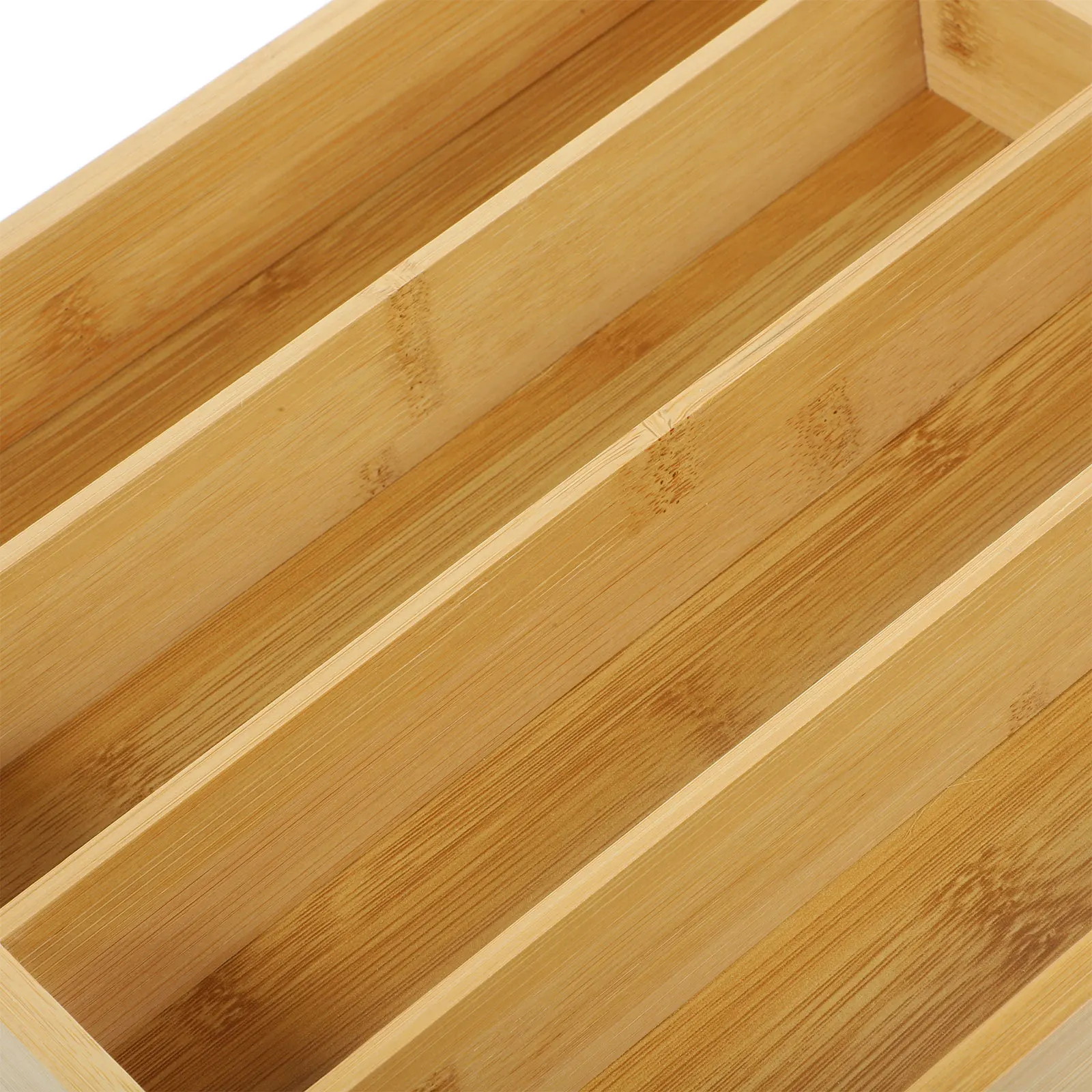 Bamboo Drawer Box Multi-Compartment Design For Kitchen Desk Organizer Divided Storage Sundries Utensil Tray Household