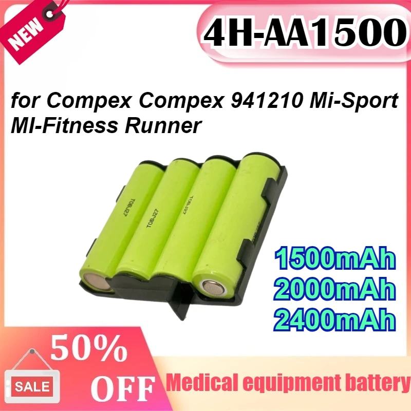 

4H-AA1500 1500mAh 2000mAh 2400mAh Medical Battery for Compex Compex 941210 Mi-Sport MI-Fitness Runner Medical Equipment Battery