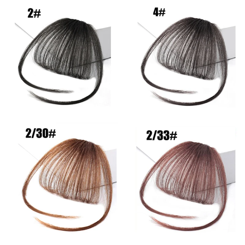 Synthetic Fake Air Bangs Heat Resistant Hairpieces Hair Clip In Hair Extensions Fake Fringes Air Bangs For Girls