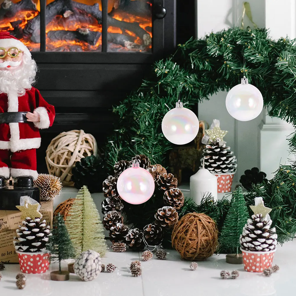 

12Pcs Xmas Hanging Balls Plastic Christmas Tree Ornaments Party Decoration Supplies Christmas Tree Decoration