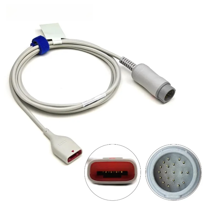 RD SET Compatible  Oxygen Saturation (SpO2) Extension Adapter Cable 4106 Series 25-Pin, Reusable