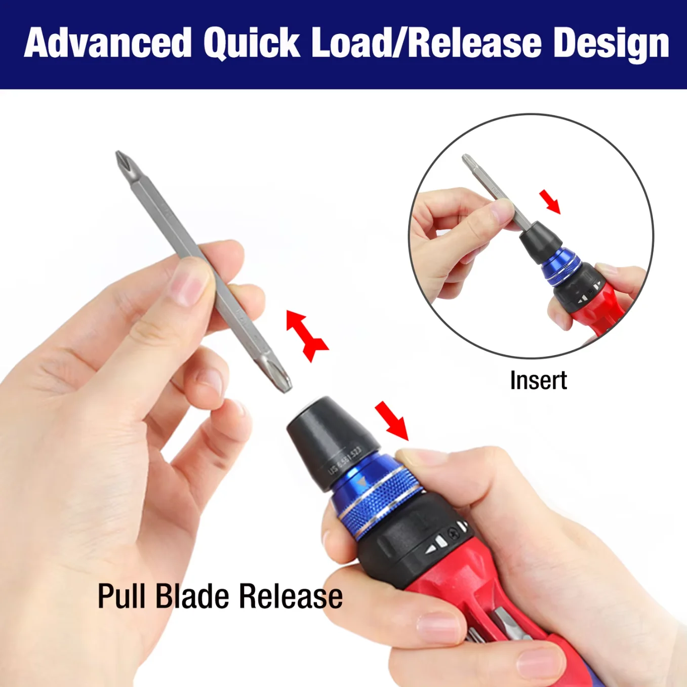 12 in 1 Ratcheting Screwdriver Slotted Phillips torx Screwdriver Kit With Quick Load Mechanism Screwdrivers S2 Bits