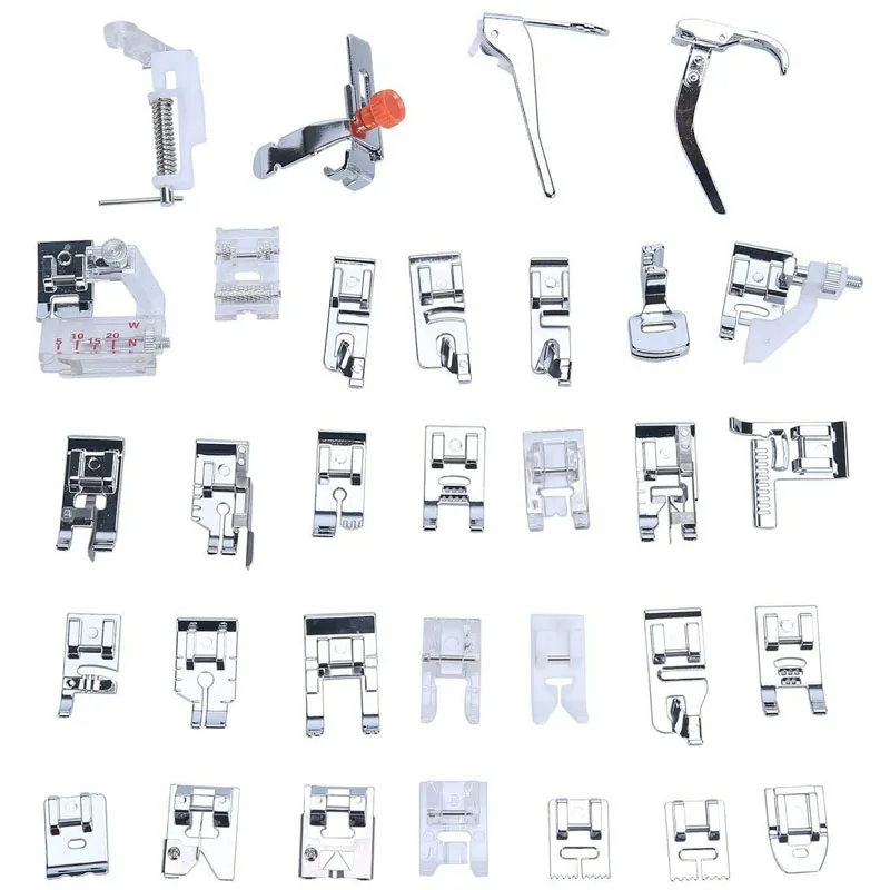 OZXCHIXU 30-62pcs/Set Domestic Sewing Machine Presser Foot Kit for Brother Singer Janome Sewing Accessories Tool