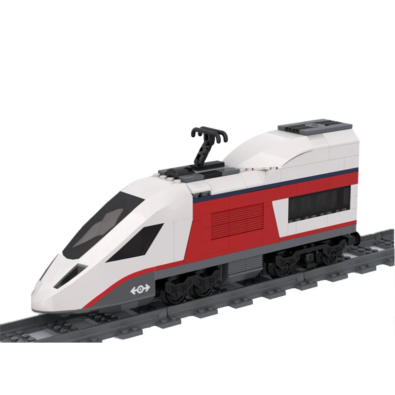 MOC Stedelijk Transport Serie 60051 Hoge Snelheid Trein Mini Bouwstenen Model Bricks DIY Display Creatieve Kinderen Speelgoed Gift