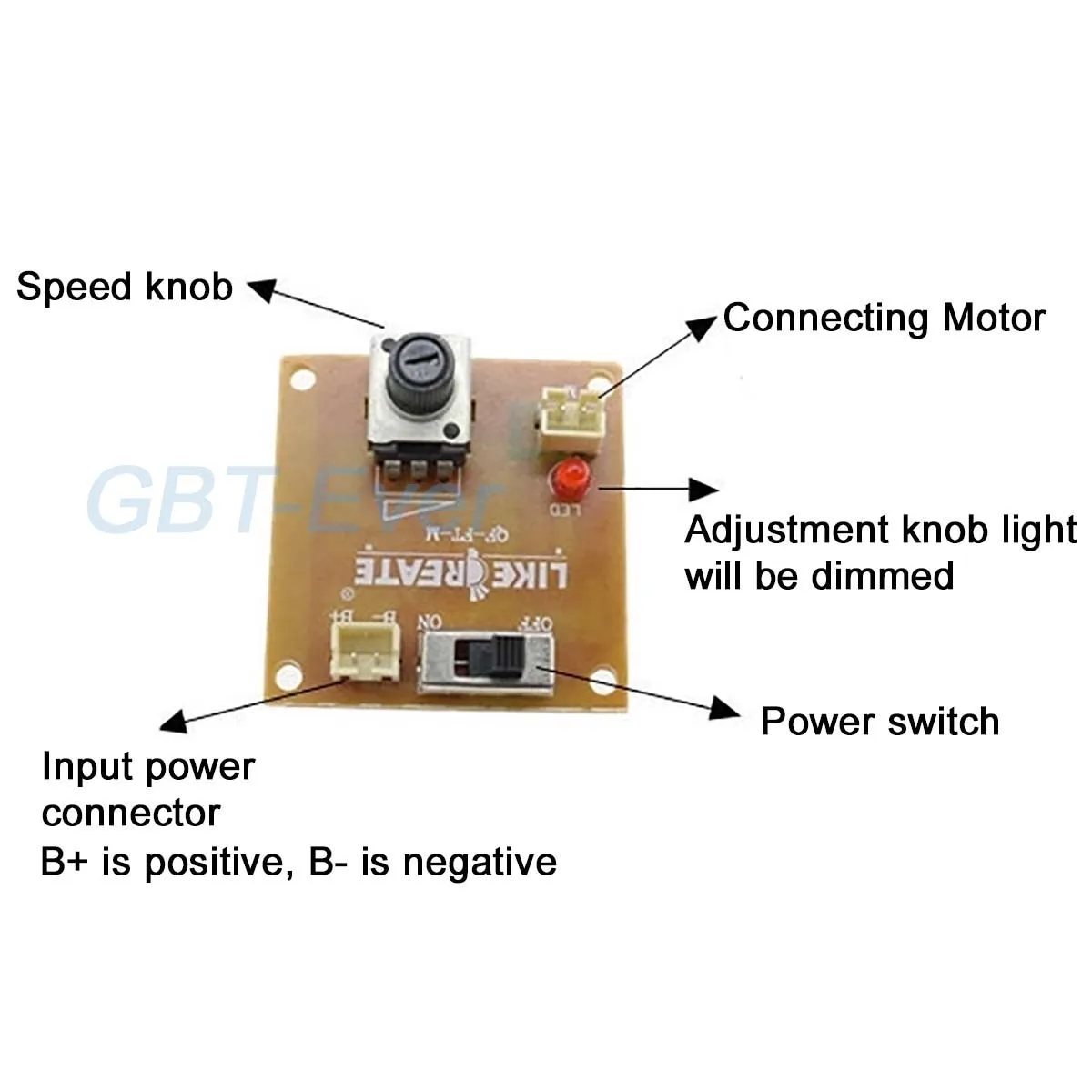 1Pcs T8 Small Motor Speed Controller DC 5V~9V Motor Speed Control Circuit Board Control Motor Speed Change Switch 5A