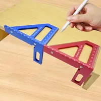Woodworking Square Protractor Aluminum Alloy Miter Triangle Ruler High Precision Layout Measuring Tool for Engineer Carpenter