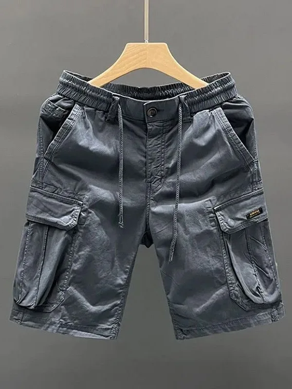 

Тяжелый японский Sle из чистого хлопка, летние свободные повседневные орты, прямые ноги со средней талией, рабочая одежда Five ket для мужчин