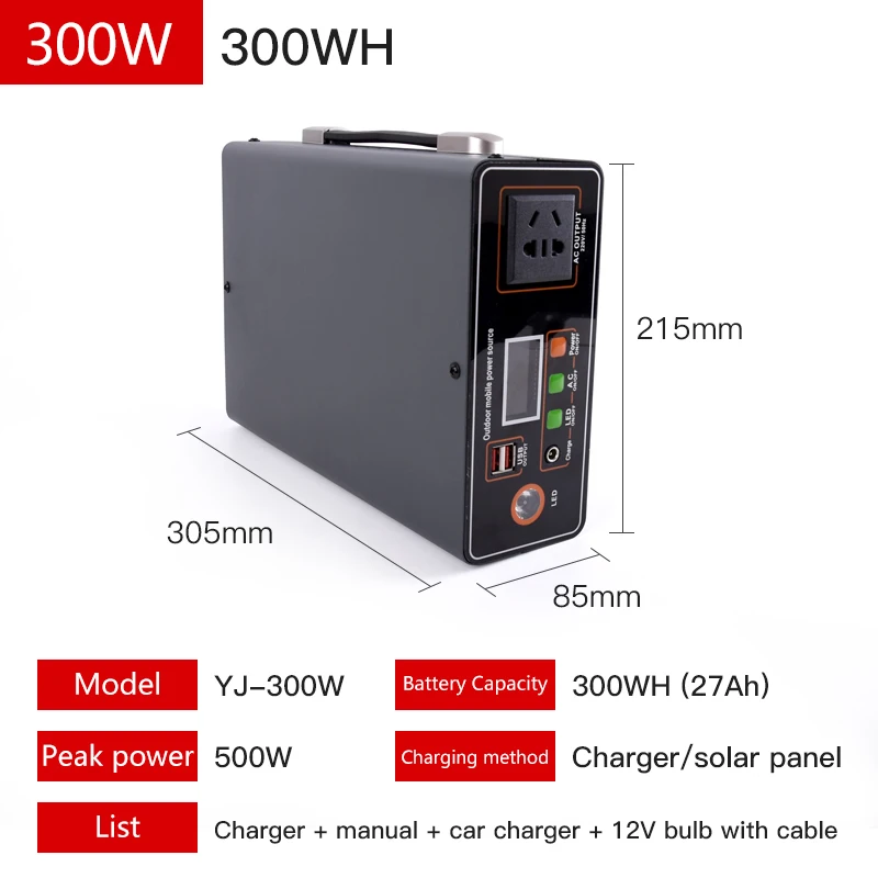 Lifepo4 Ternary Lithium Battery Power Home Energy Storages Outdoor Backup Power Supplies 1500w Portable Power Station