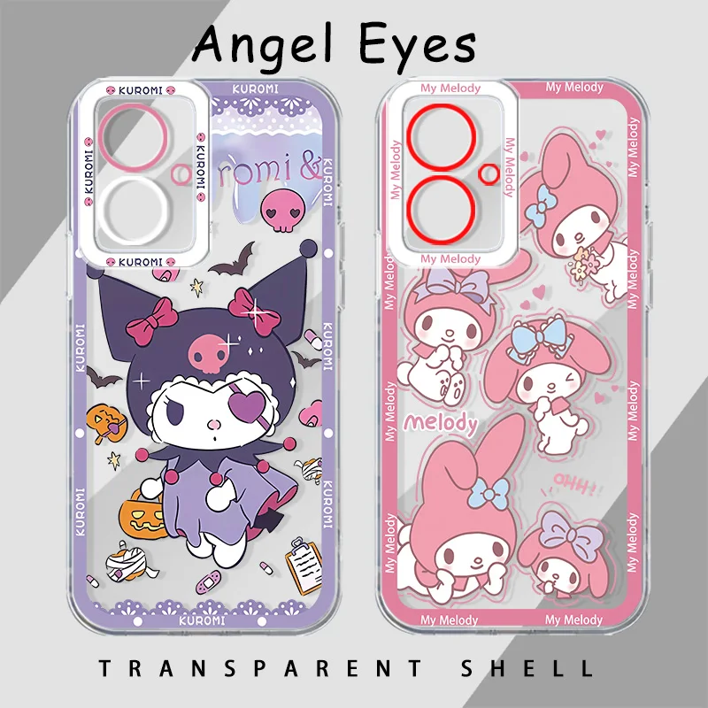 Cute Kuromi Angel Eye Phone Case For Realme C 67 65 63 55 53 35 33 31 30 25 21 20 15 8i 9i Narzo 50 Pro Plus Funda Soft Capa image 3