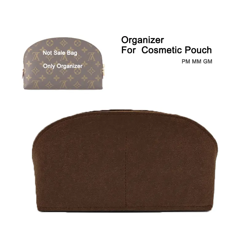 Insert Organizer For Cosmetic GM MM PM Pouch , Shell Shape Inner Purse Fit Pouch Cosmetics , Storage Bag, Makeup Organizer
