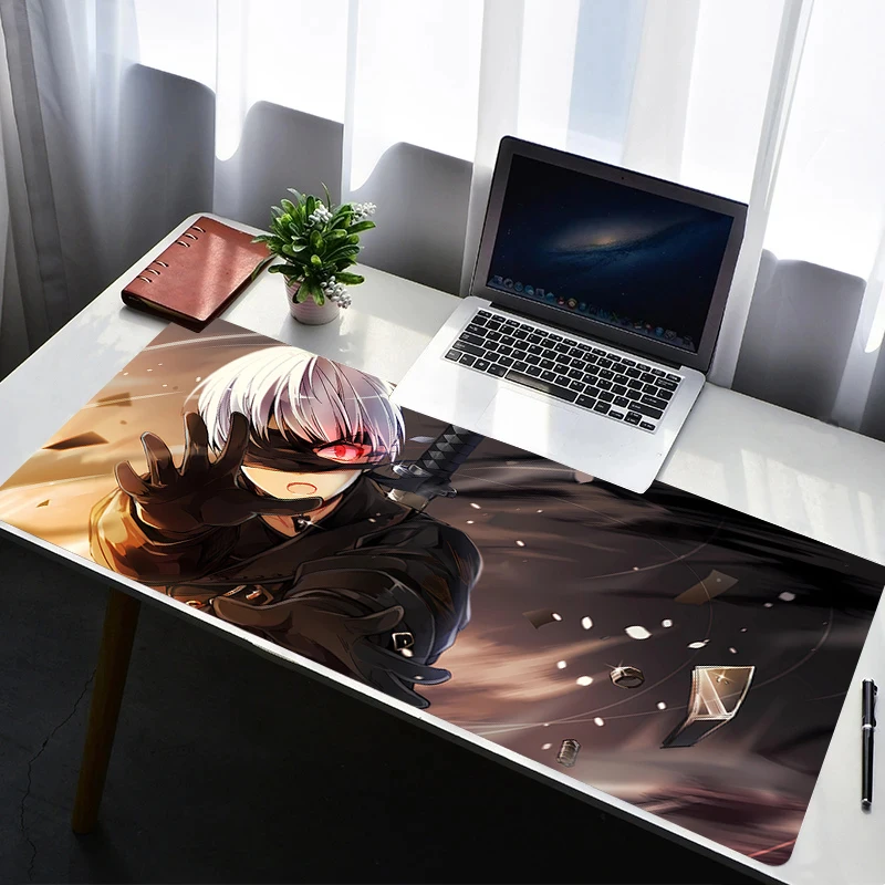 أنيمي ماوس الألعاب الكمبيوتر خزانة ماوس الوسادة 9S Nier Automata كبير ماوس حصيرة المطاط الطبيعي حصيرة مكتبية الكمبيوتر مكتب الحصير تصميم ماوس الوسادة #6