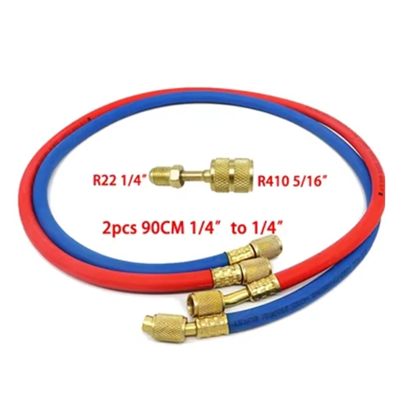 AC88-Air Condition Manifold Gauge For R22/R410A/R134A/R404A High & Low Pressure A/C Refrigeration Tool With Sight Glass