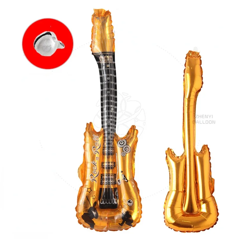 Balões de guitarra infláveis dos desenhos animados globos de ar fontes de festa balão de aniversário das crianças clássico
