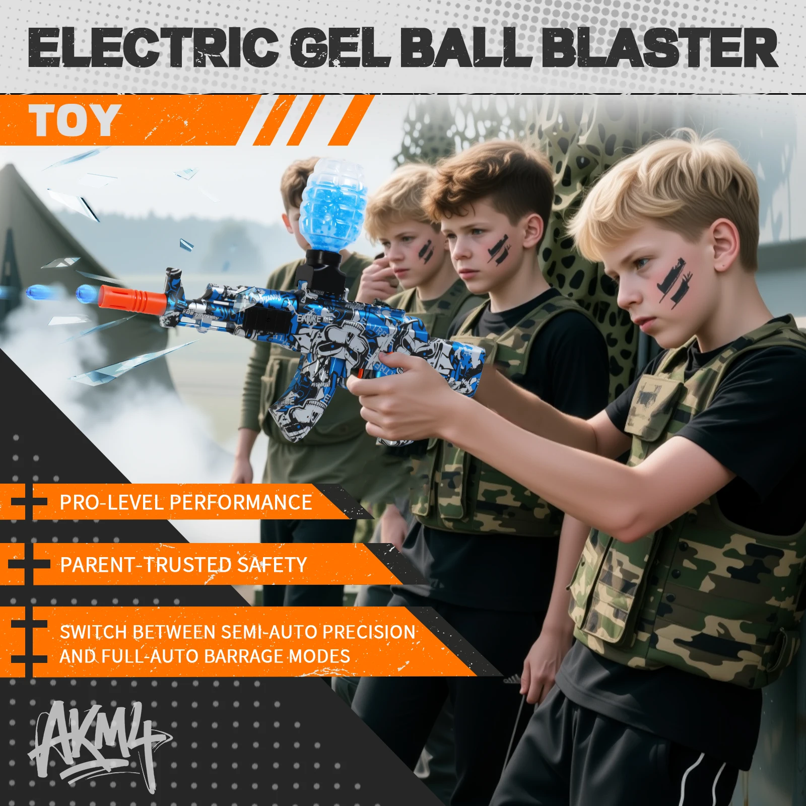 2-Pack Gel Ball Blaster,ปืนสาดไฟฟ้าอัตโนมัติ,เกมกลางแจ้ง/ในร่ม (อายุ 14 ปีขึ้นไป)