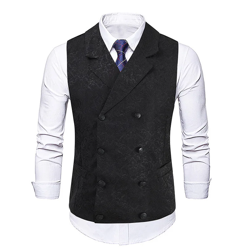 2024 Cross border Autumn New Men\'s Casual Vest Slim Fit Fashion Men\'s Business Vest for Foreign Trade