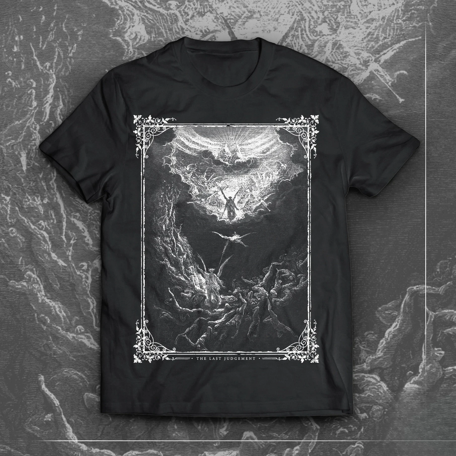 Gustave Doré T-Shirt The Last Judgement | Classic 19th Century Apocalypse / Armageddon / Occult Dark Art Engraving Clothing Tee