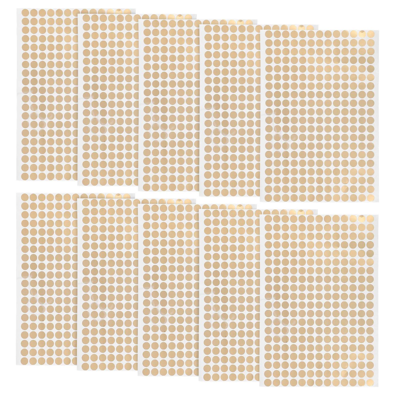 Gold Copperboard Label Stickers Round Adhesive Dot Stickers For Sealing Coding Sorting Gift Boxes Envelopes Packaging